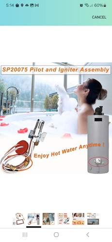 SP20075 SP20305A Pilot and Igniter Assembly Replacement Kit Compatible with GE, - Picture 2 of 6
