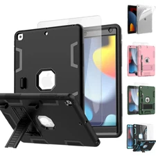 Hybrid Heavy Duty Shockproof Stand Case Cover For iPad 9th 8th 7th Gen 10.2 inch