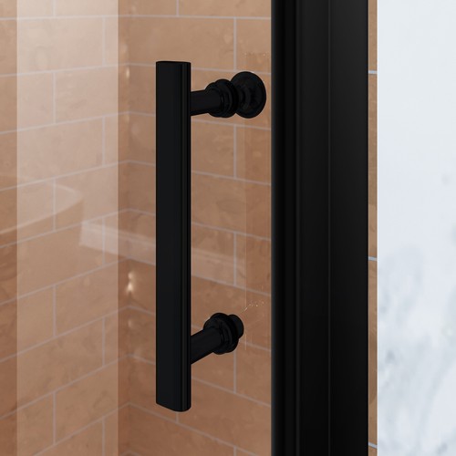 SUNNY 30/32/34/36 "W x 72"H Bifold Pivot Shower Door Frameless Clear Glass Pannl - Picture 8 of 15