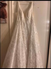 V-Neck Wedding Dress with Slit