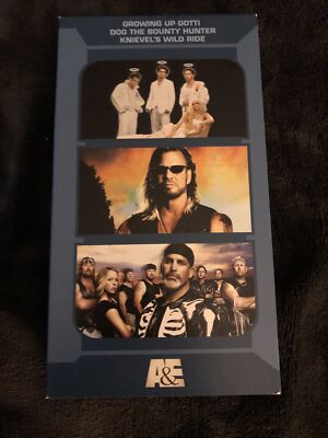 FYC VHS A&E 3 Shows RARE! Growing Up Gotti/Dog Bounty Hunter/Knievel's Wild Ride