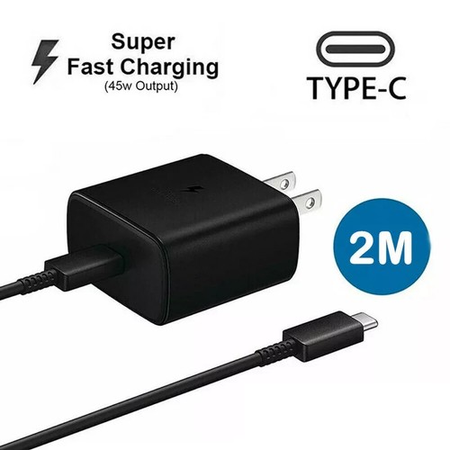NEW Samsung Galaxy 45 Watts USB-C Super Fast Charging Wall Charger & Cable - Picture 12 of 17