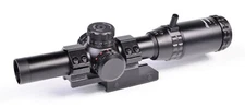 Illuminated 1-4x20 Quick Action CQB PCC Rifle Scope w/ Speed Lever Offset Mount