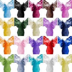 Chair Cover Bows organza chair cover sash bow wedding party supplies back tie Chair Cover Bows organza chair cover sash bow wedding party supplies back tie