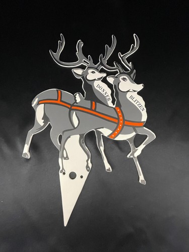 FULL SET of 5 Vintage Plastic Santa Reindeer Lawn Stakes ~ Made in Taiwan - Picture 11 of 15