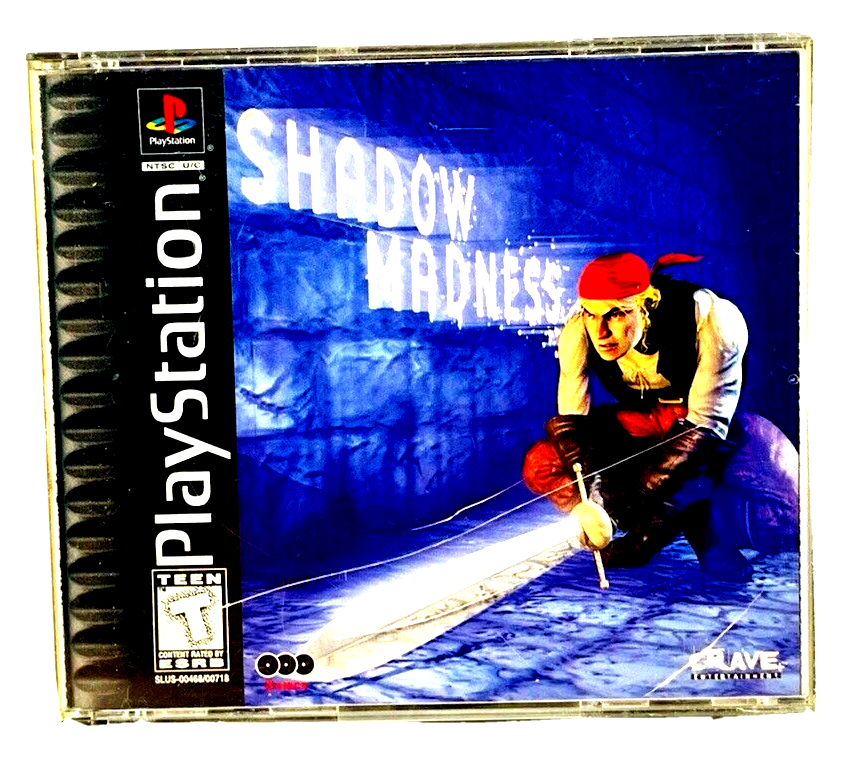 Jeu Shadow Madness PS1 – Disques 1 & 2 + Manuel, Bon état, PlayStation 1, Version NTSC-US