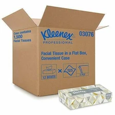 Kleenex Professional Facial Tissue for Business (03076), Flat Tissue Boxes, 12 