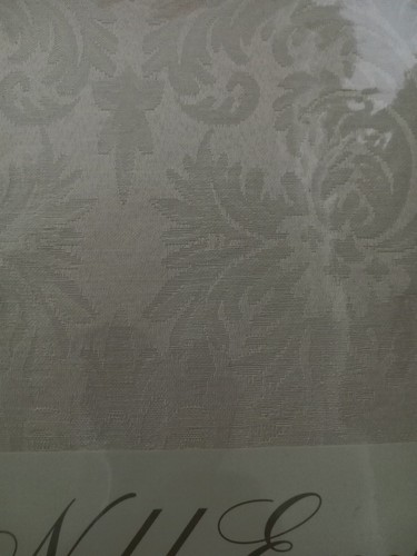 Damask Tablecloth Beige NEW 66” X 84” Oblong Tablecloth - Picture 3 of 4