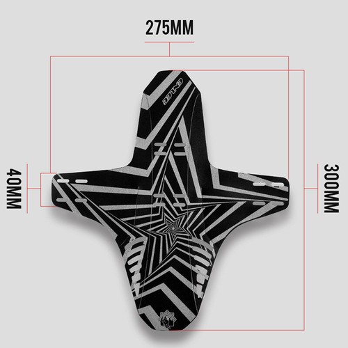 1 x/2 parafango bicicletta parafango anteriore e posteriore MTB Mud Guard riflettente nuovo - Foto 7 di 8