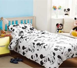 Mickey Mouse Monochrome Single Duvet Cover Set Reversible Kids