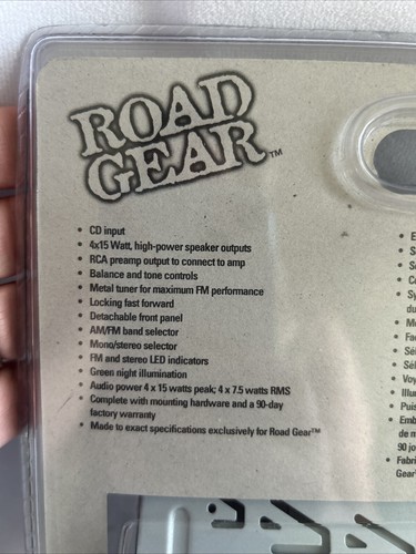 Vintage ROAD GEAR 60 Watt AM/FM Car Stereo Cassette Receiver w CD Input Jack NEW - Picture 7 of 8