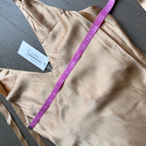 Reformation Pernille Silk Maxi Dress White Peach Yellow Tie Sleeve - Large - Picture 9 of 10