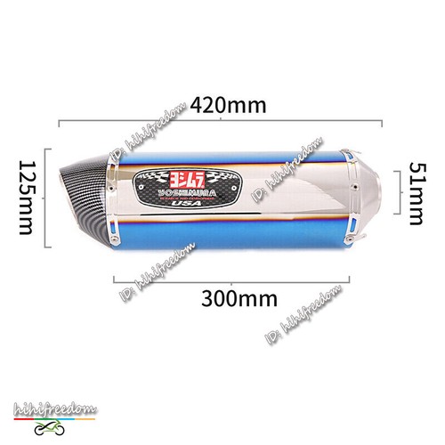 Silenciador escape tubo medio escape moto 51mm modificado para Duke 200 2020-2024 - Imagen 10 de 14