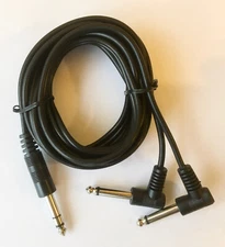 7.5ft V-Drum Y-Cable Splitter for Roland Right / L-Angle Cord 1X TRS to 2X TS