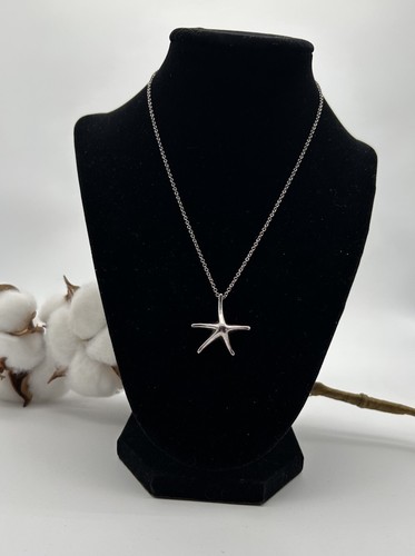 Pendant Necklace Starfish Marked Italy,  16” Vtg. Sterling Silver 925 - Picture 2 of 10