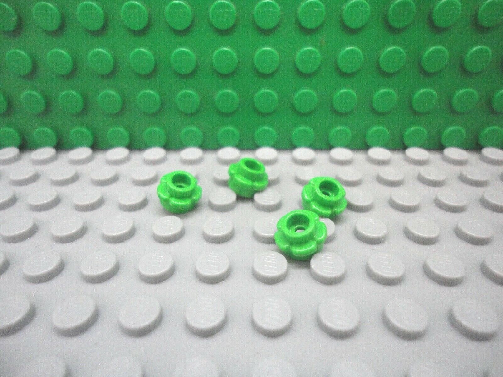 squat værtinde reservoir Lego 4 Bright Green 1x1 knob with 5 petal edges plant flower NEW | eBay