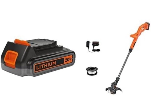 Black & Decker LST201 20V MAX Li-Ion 10" String Trimmer/Edger Kit (1.5 Ah) - Picture 1 of 17