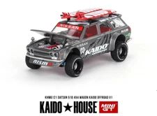 Kaido House x Mini GT 1:64 Datsun KAIDO 510 Wagon 4×4 Kaido Offroad V1 KHMG121