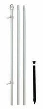 13ft Flag Pole In Ground Pole Pole  Stake Kit Outdoor Flag Pole White 13' Pole
