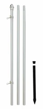 13ft Flag Pole In Ground Pole Pole & Stake Kit Outdoor Flag Pole White 13' Pole