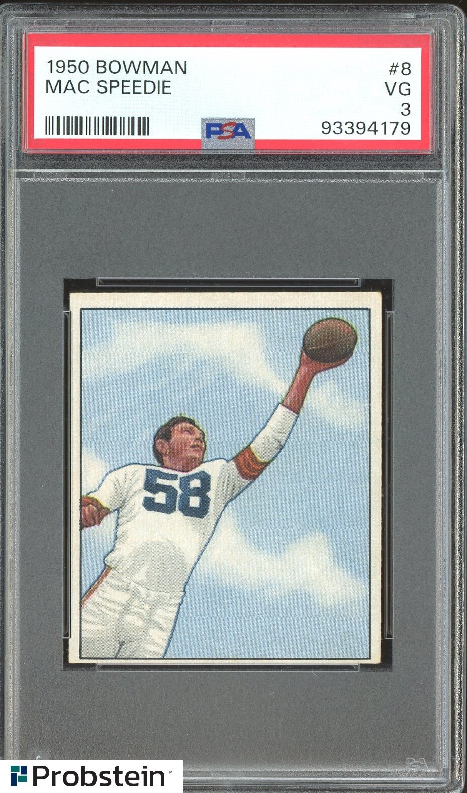1950 Bowman Football #8 Mac Speedie Cleveland Browns HOF PSA 3 VG