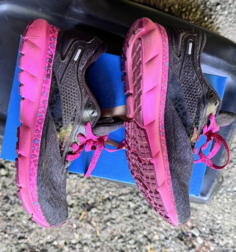 Brooks Trace 2 Women's Road Running Shoes Size 6 Black And Pink Cushion Neutral - Picture 12 of 14