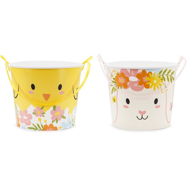 Ostereier Suchen SüßIgkeiten-Eimer 2 StüCk Osterkorb 14 Cm Hoch FüR Kinder Deko-image