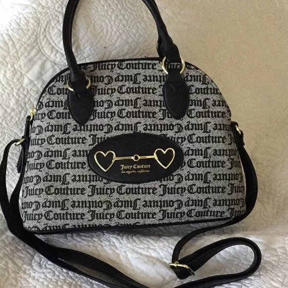 Juicy Couture Monogram Logo Pattern Backpack Purse Bag Gray Black Nice -  clothing & accessories - by owner - apparel