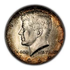 1964 50c Kennedy Half Dollar - Colorful Toning - BU - SKU-H3183