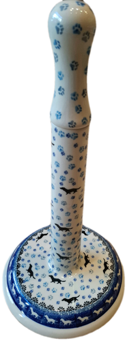 Küchenrollenhalter 33cm, Bunzlauer Keramik, DACKEL- FISCHEN- BIENENMOTIV - Bild 10 von 10