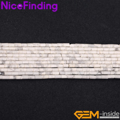 2x4mm Assorted Stone Natural Column Tube Cylinder Spacer Bead Jewelry Making 15" - Picture 52 of 72