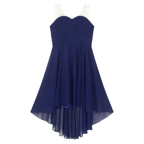 Costume bambina elegante abito da ballo in chiffon abito formale matrimonio ballo - Foto 6 di 62