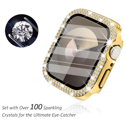 Für Apple Watch Series 10 9 8 7 6 5 4 SE Bling Displayschutzfolie 41/45mm Gehäuse - Bild 59 von 77