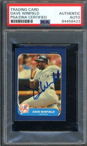 Dave Winfield PSA DNA Coa Signed 1986 Fleer Mini Autograph - Picture 1 of 1