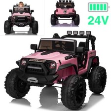 Ride on Car 2 Seaters Kids 24V Electric Toy Truck on Car LED with Parent Remote