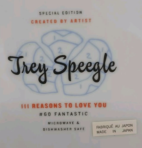 4 Trey Speegle Anthropologie Dinner Plates III Reasons To Love You #60 Fantastic - Picture 6 of 19