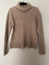Eddie Bauer Size Medium Women's Wool Blend Drop Shoulder Turtle Neck Sweater
