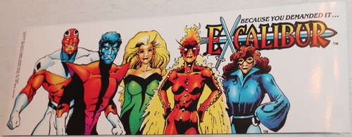 Excalibur & or The Punisher, Comic Images Marvel Promo Bumper Sticker 1990, Gift - Picture 8 of 10