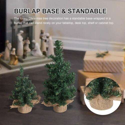 12'' Christmas Tree Xmas Artificial Traditional Pine Mini Small With Stand Table - Picture 8 of 15