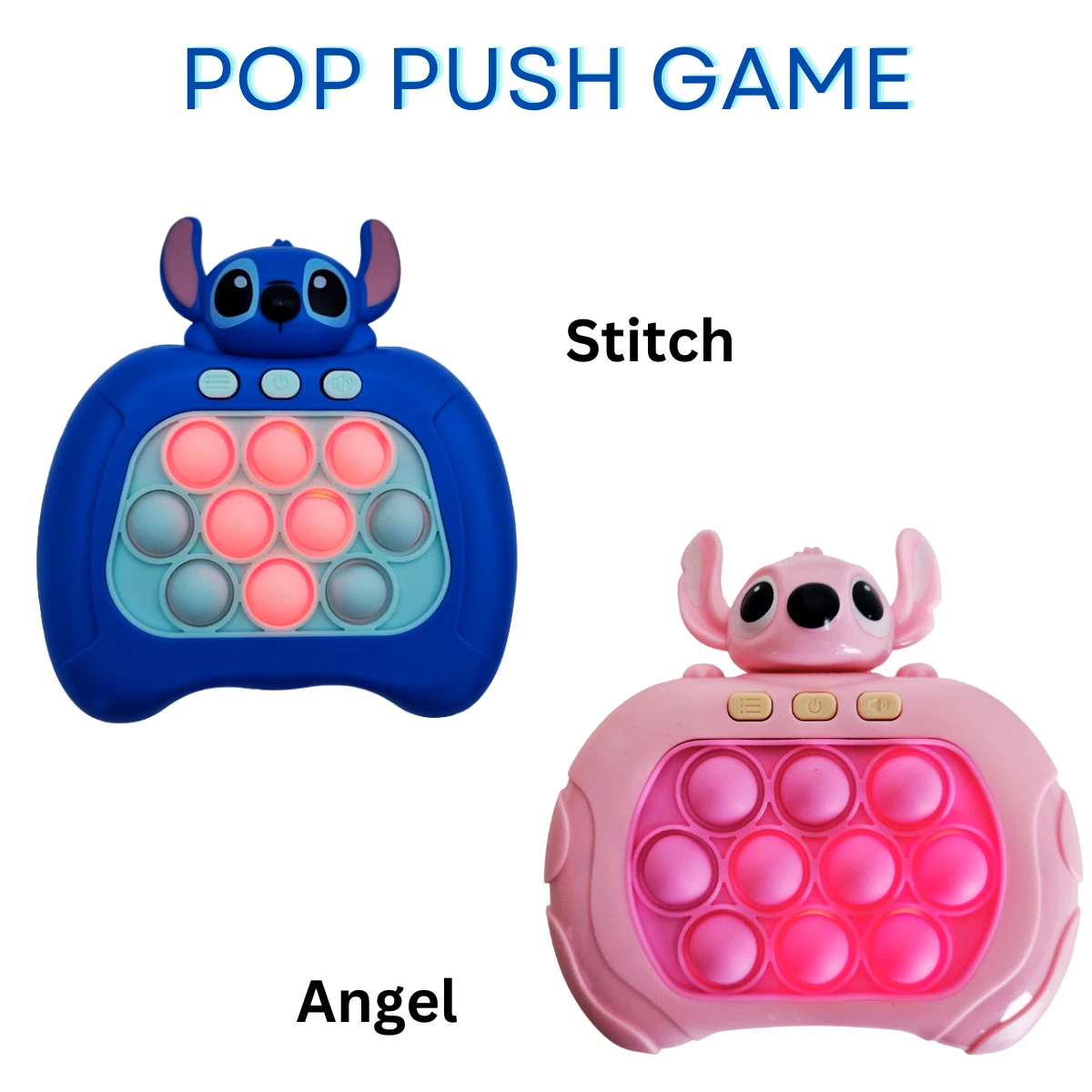 Stitch Pop Push it Game Controller Sensory Fidget Toy Electronic Whack Mole  Gift