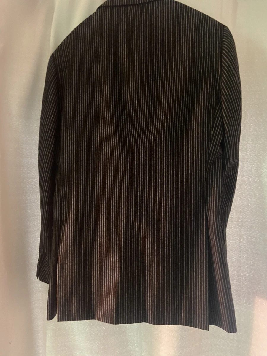 Ring Jacket Sartoria Black Pin Stripe Flannel Suit 46/R E/36R | eBay