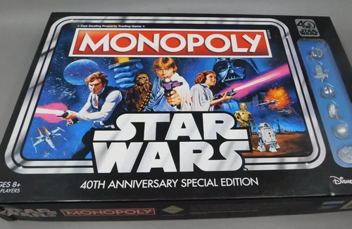 Star Wars 40th Anniversary Edition Monopoly Board Game Parker Brothers COMPLETE