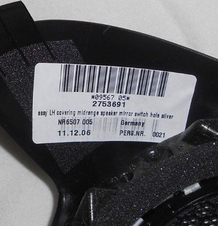 GENUINE BOXED LHD MINI R55 R56 R57 R58 R59 UPPER LOUDSPEAKER COVER 51412753691 - Picture 4 of 6