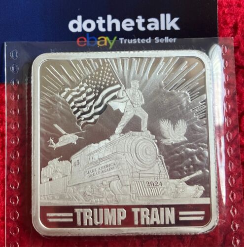 DONALD TRUMP TRAIN LINGOTTO ARGENTO 1 OZ ** Vedi altro MONETA RARA E ESAURITA frm 99c!!