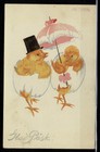 Mr & Mrs Egg. Aina Stenberg Artist. Genuine Old Easter Card. 121