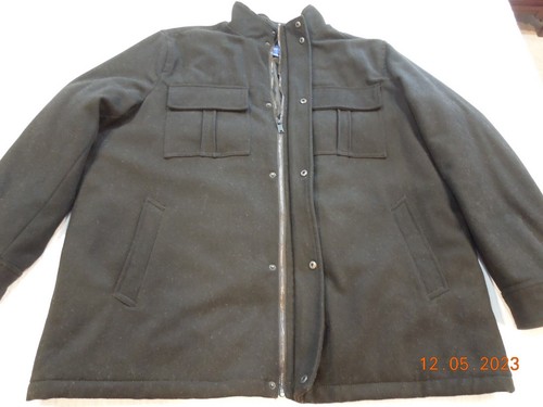 Apt. 9 Men's Jacket Wool Blend Coat Stand-Up Collar 4-Pocket Black Size XXL - Picture 4 of 13