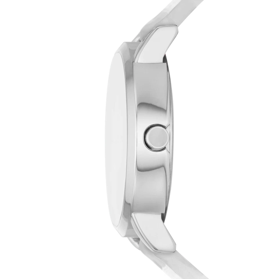 Reloj informal DKNY para mujer Soho cuarzo metal y silicona, plateado Foto 4 de 4