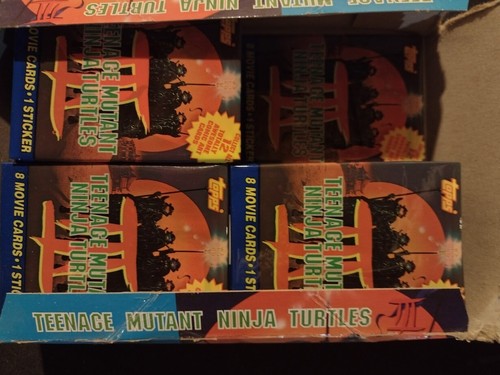 1992 Teenage Mutant Ninja Turtles III 28 unopened sealed packs + BOX - Picture 8 of 8