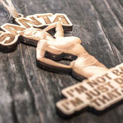 Ornament - Santa Jack - Raw Wood 3x5in Ornament - Santa Jack - Raw Wood 3x5in