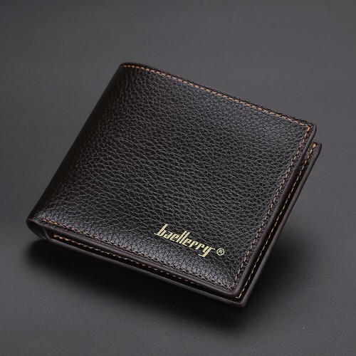 Man's Leather Short Wallet Multifunctional Foldable Wallet ID Card Pocket Purse - Picture 8 of 12